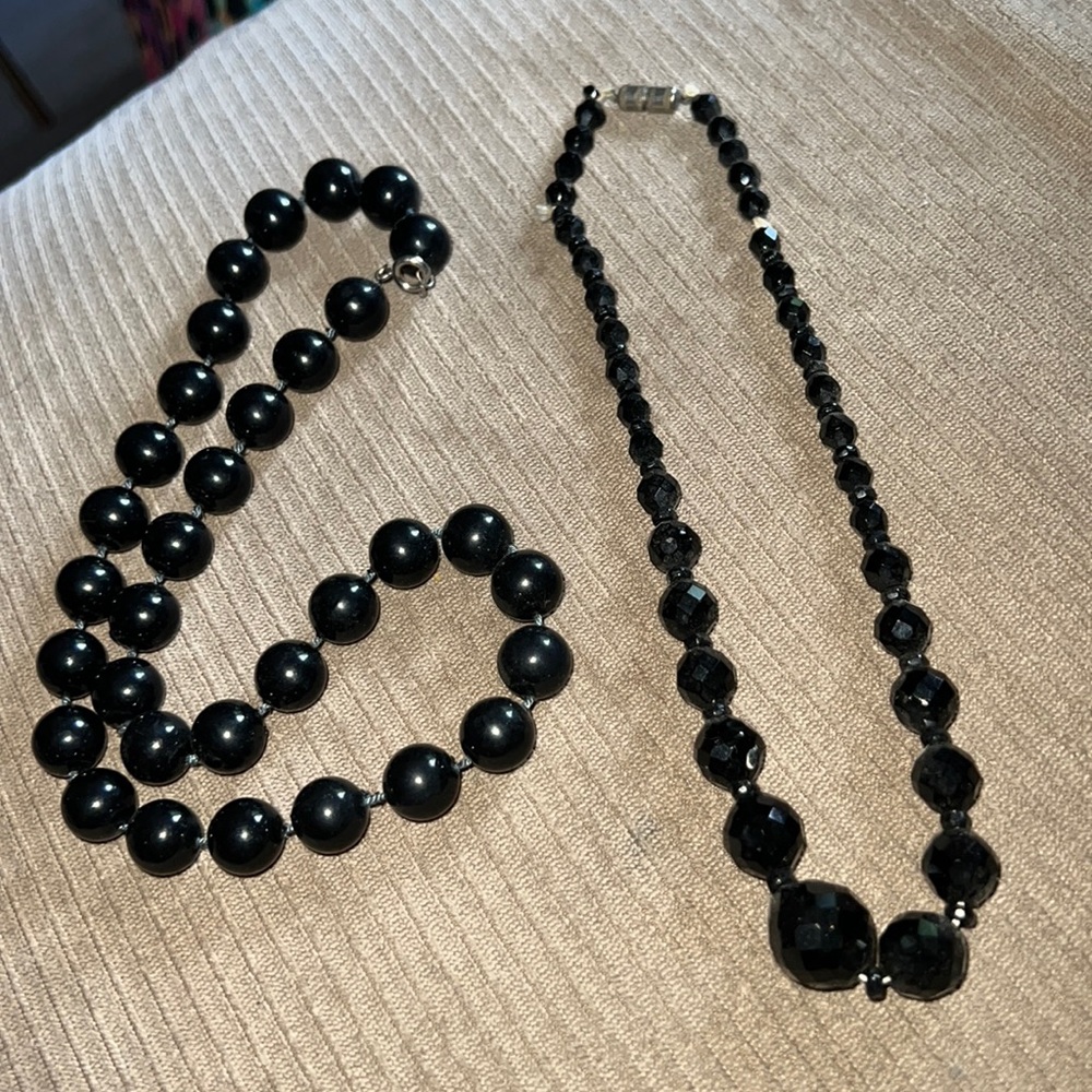 Vintage Black beaded necklace